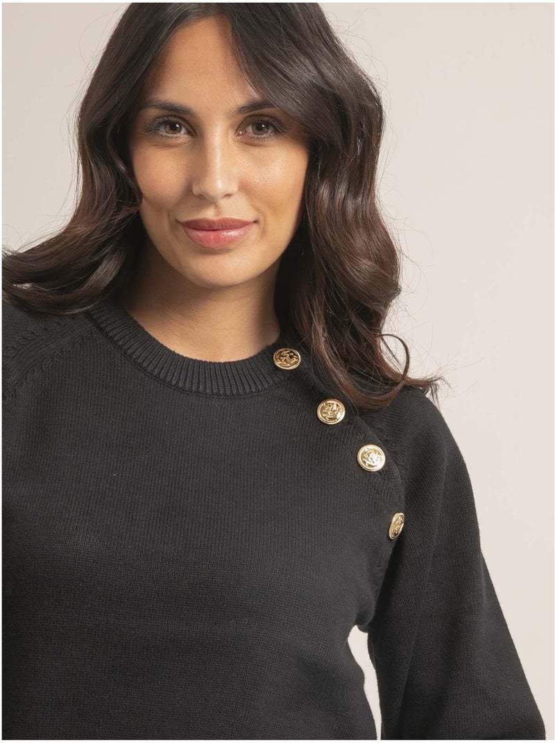 Pull girocollo pur coton KORDINE Blu marino - Kiabi
