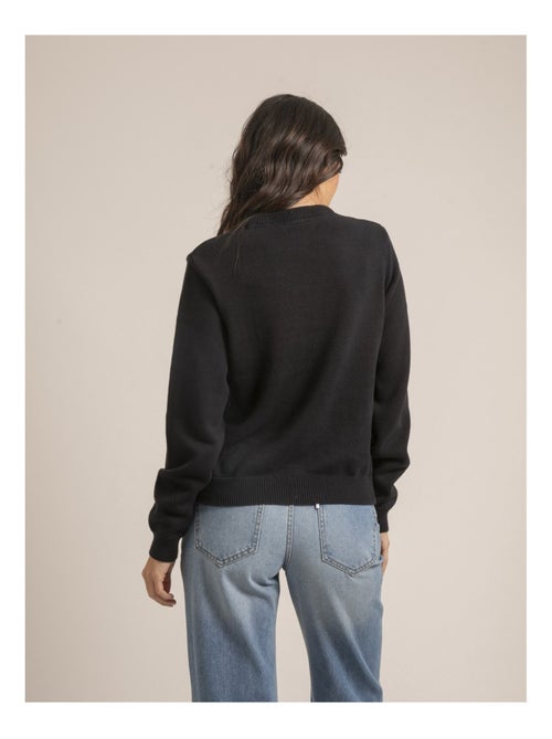 Pull girocollo pur coton message KOURI - Kiabi