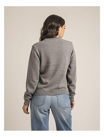 Pull girocollo pur coton message KOURI