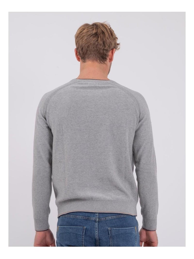 Pull girocollo puro cotone AMATEO Grigio - Kiabi