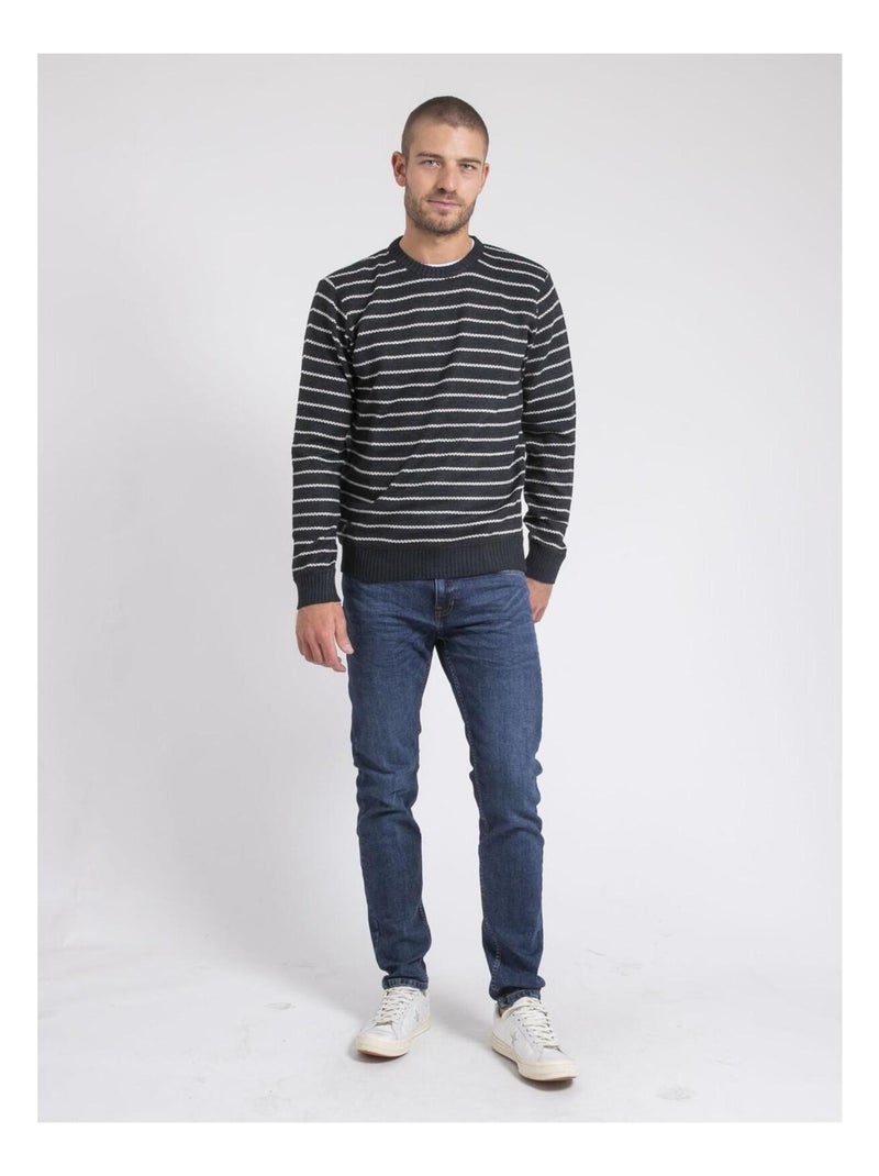 Pull girocollo rayures LIMUTIL Blu marino - Kiabi
