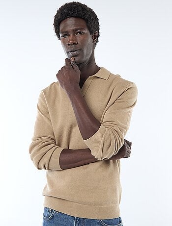 Pull in maglia con collo polo