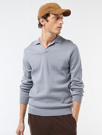 Pull in maglia con collo polo