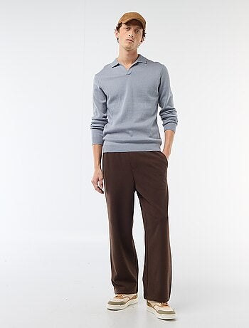 Pull in maglia con collo polo