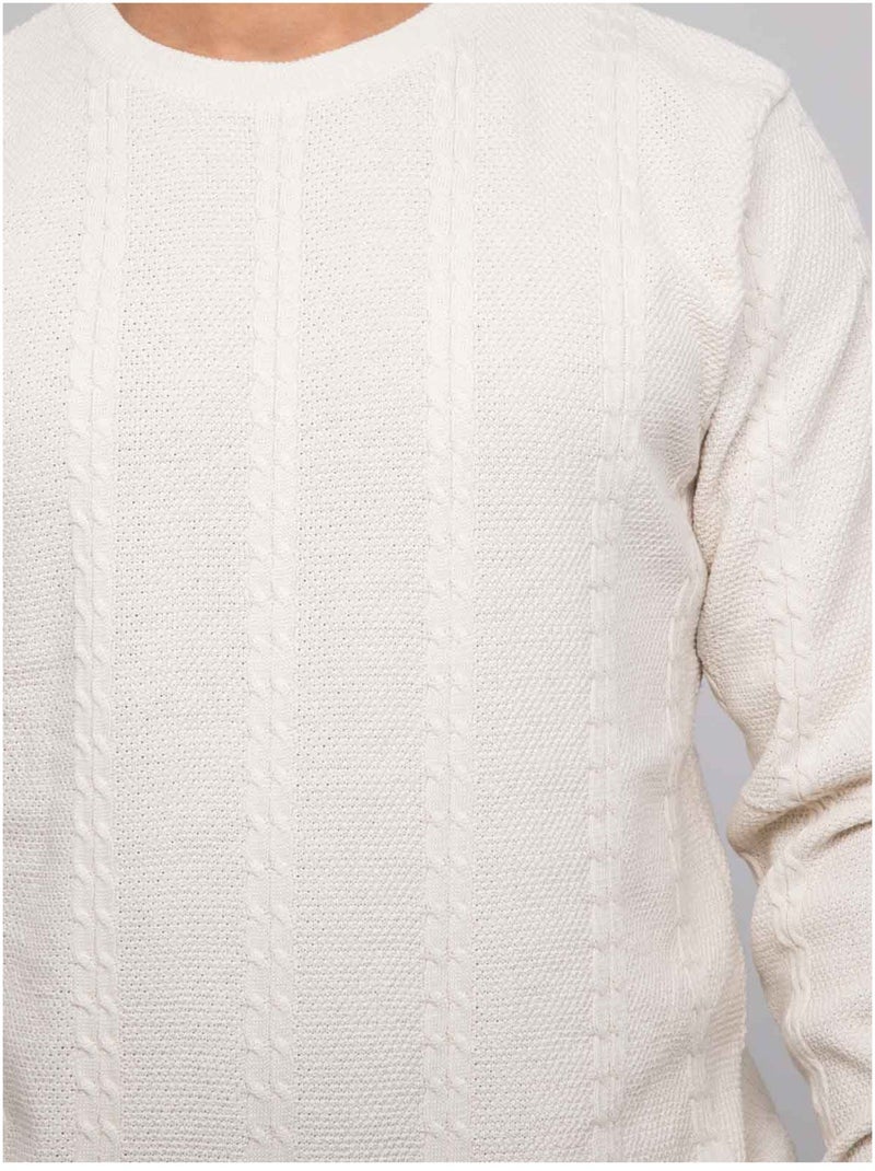 Pull intrecciato AMOROL Beige - Kiabi