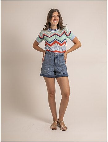 Pull léger manches courtes KURINA