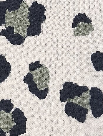 Pull leopardato maglia jacquard
