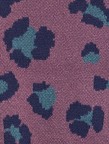 Pull leopardato maglia jacquard