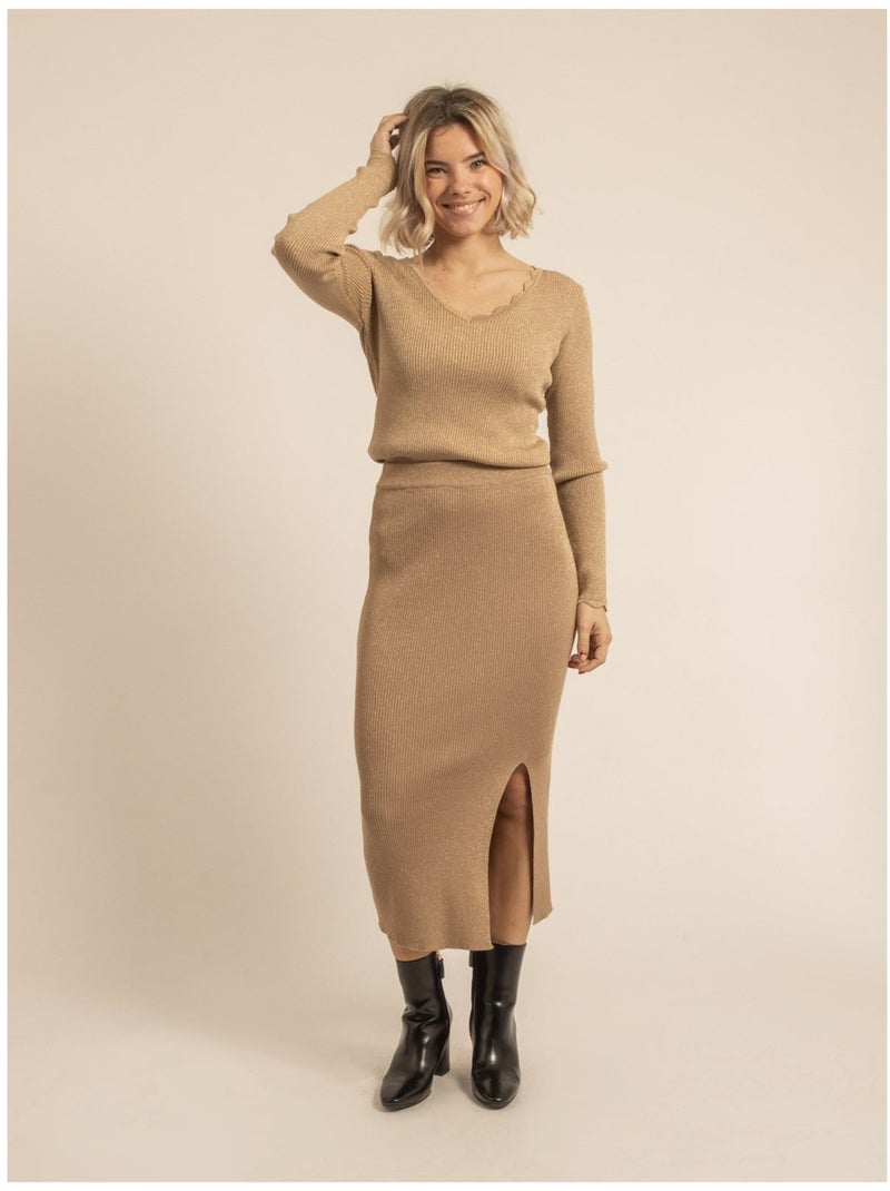 Pull maglia fine KEMIA Nero Dorato - Kiabi