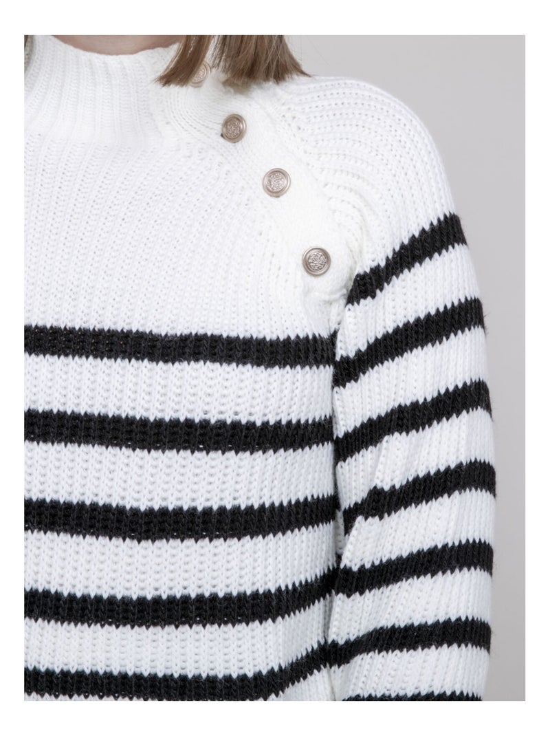 Pull marinière KEONI Bianco - Kiabi