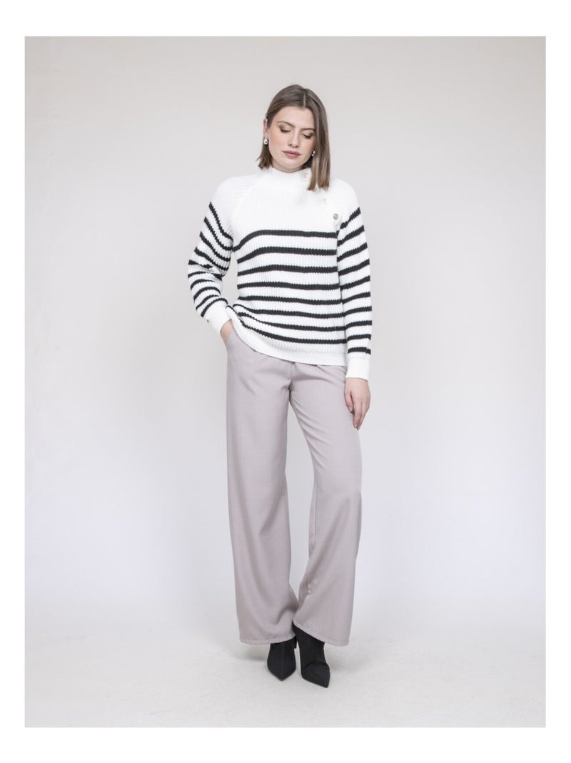 Pull marinière KEONI Bianco - Kiabi