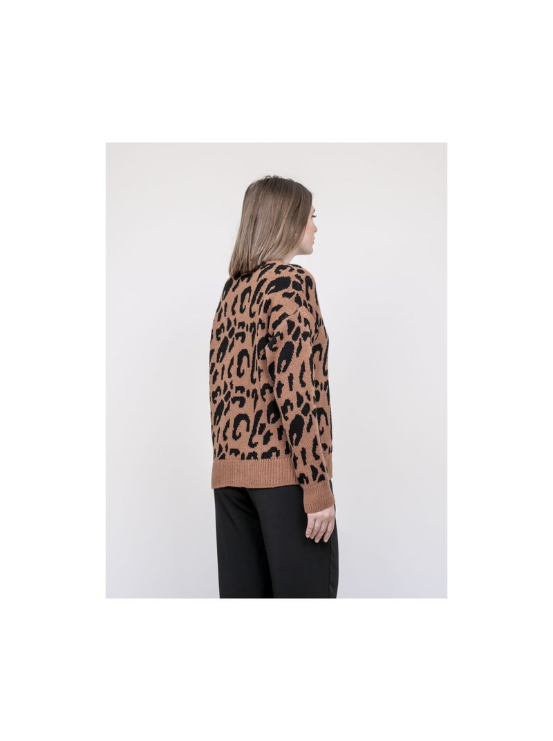 Pull motivo leopardato KOSTELIA Marrone - Kiabi
