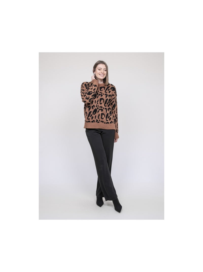 Pull motivo leopardato KOSTELIA Marrone - Kiabi