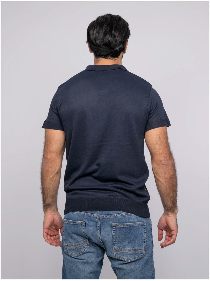 Pull polo a maniche corte ACRITIX Blu marino - Kiabi
