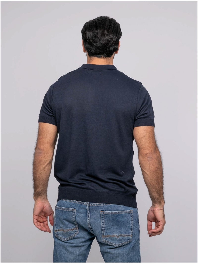Pull polo a maniche corte ARTEMA Blu marino - Kiabi