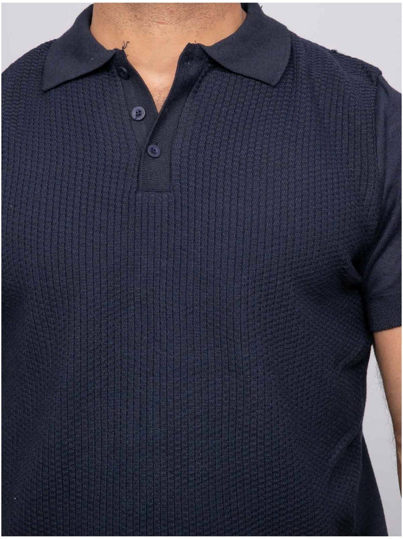 Pull polo a maniche corte ARTEMA Blu marino - Kiabi
