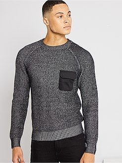 Pull raglan tasca sul petto - Kiabi