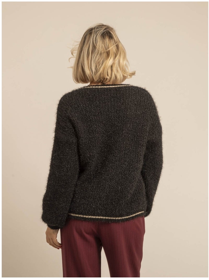 Pull scollo a V KARLITA Nero - Kiabi