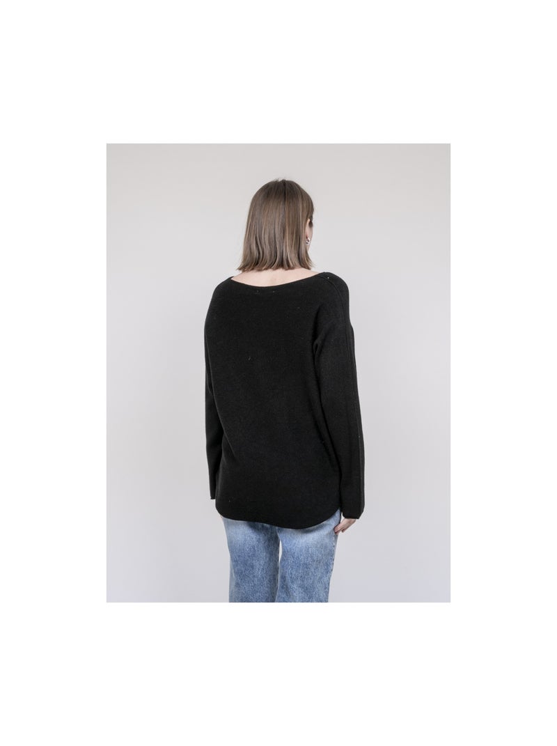 Pull scollo a V KORNELIA Nero - Kiabi