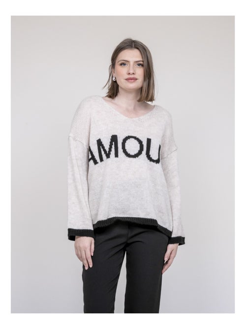 Pull scritta AMOUR KLAOFINA - Kiabi