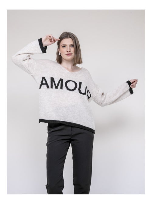 Pull scritta AMOUR KLAOFINA - Kiabi