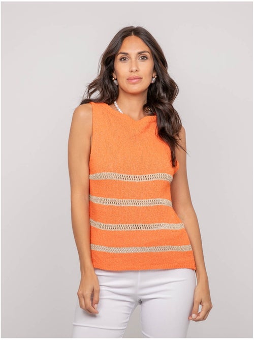 Pull senza maniche a righe lurex KAVIA - Kiabi