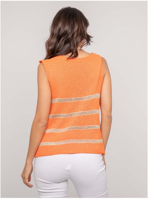 Pull senza maniche a righe lurex KAVIA - Kiabi