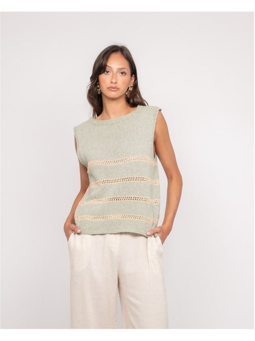 Pull senza maniche a righe lurex KAVIA - Kiabi