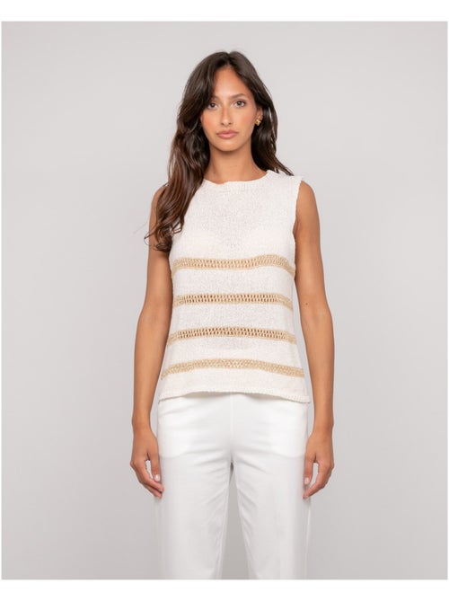 Pull senza maniche a righe lurex KAVIA - Kiabi