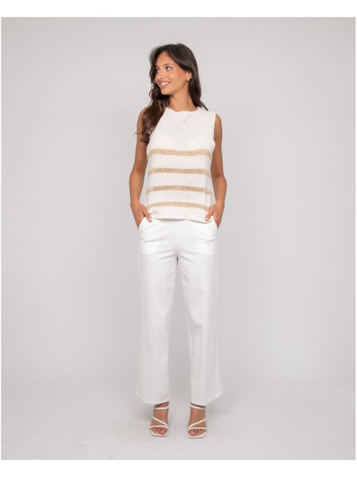 Pull senza maniche a righe lurex KAVIA - Kiabi