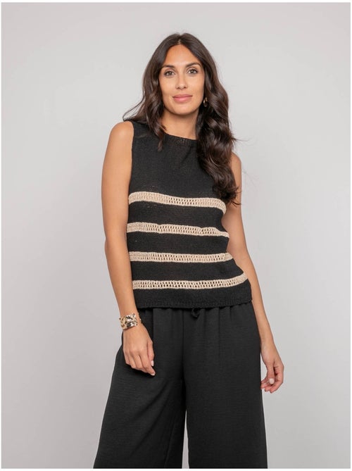 Pull senza maniche a righe lurex KAVIA - Kiabi