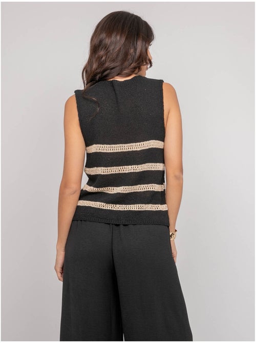 Pull senza maniche a righe lurex KAVIA - Kiabi