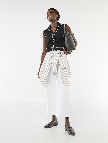 Pull senza maniche con collo polo