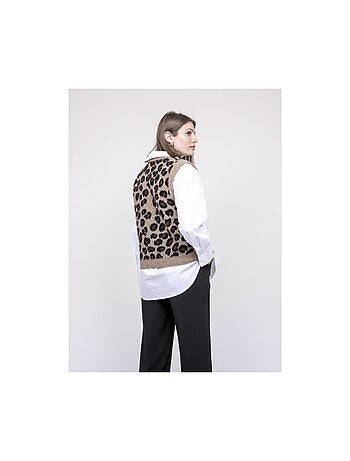 Pull senza maniche leopardato KURTINA