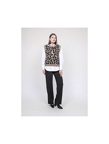 Pull senza maniche leopardato KURTINA