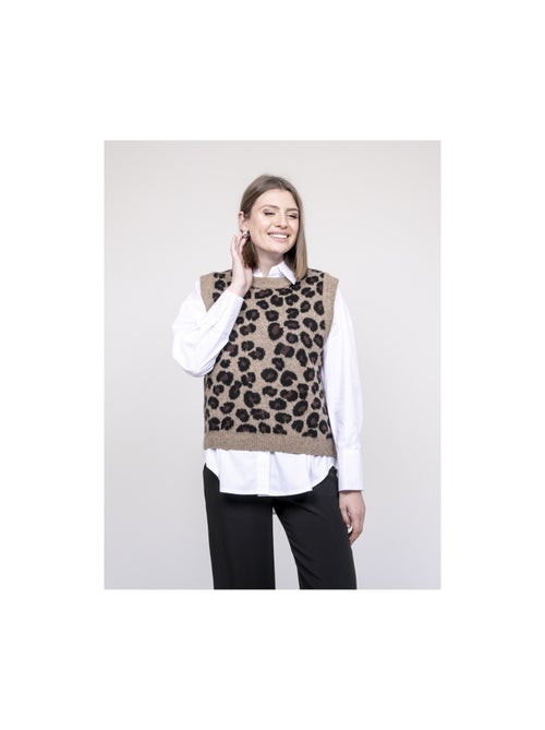 Pull senza maniche leopardato KURTINA - Kiabi