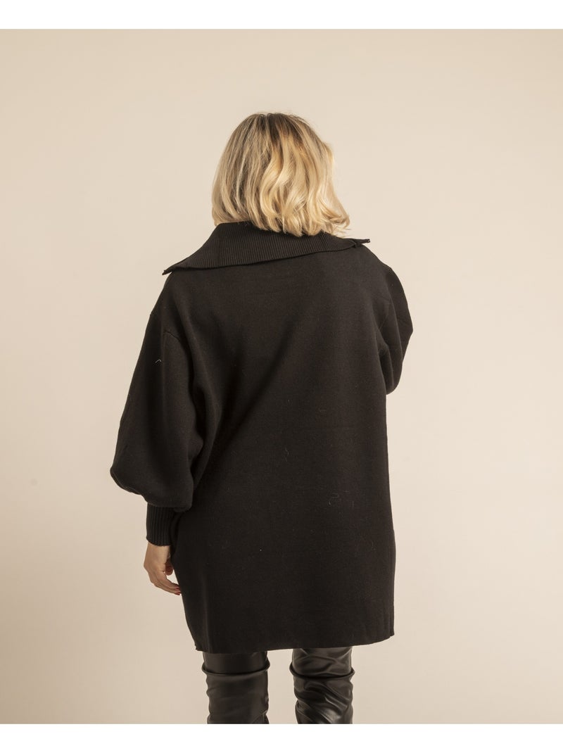 Pull tunica collo con zip KORANTINE Nero - Kiabi