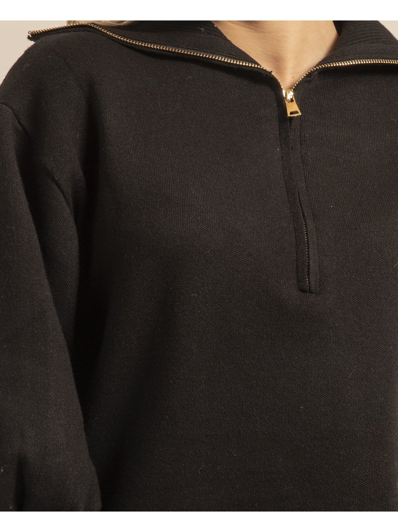 Pull tunica collo con zip KORANTINE Nero - Kiabi