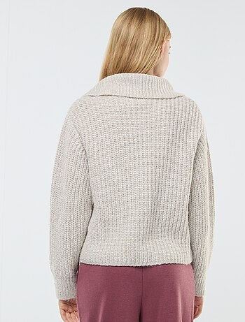Pullover a collo alto con zip