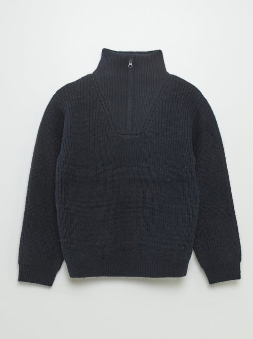 Pullover a collo alto con zip - Kiabi