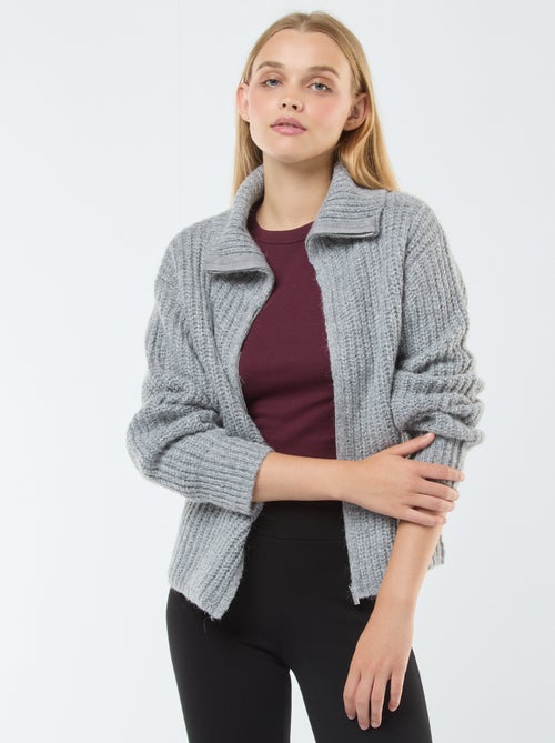 Pullover a collo alto con zip - Kiabi