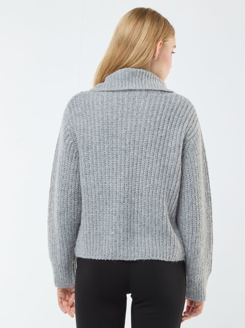 Pullover a collo alto con zip - Kiabi