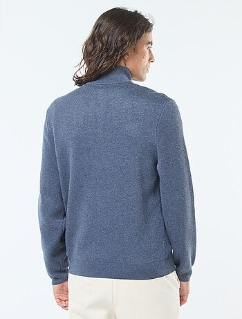 Pullover a collo alto con zip in maglia