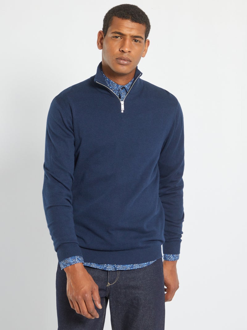PJ PAUL JONES Maglioni Uomo Invernali Regular Fit Con Zip Corta