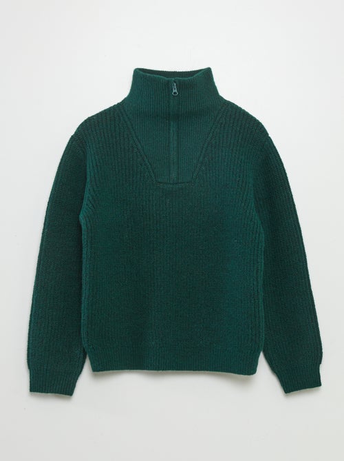 Pullover a collo alto con zip - Kiabi