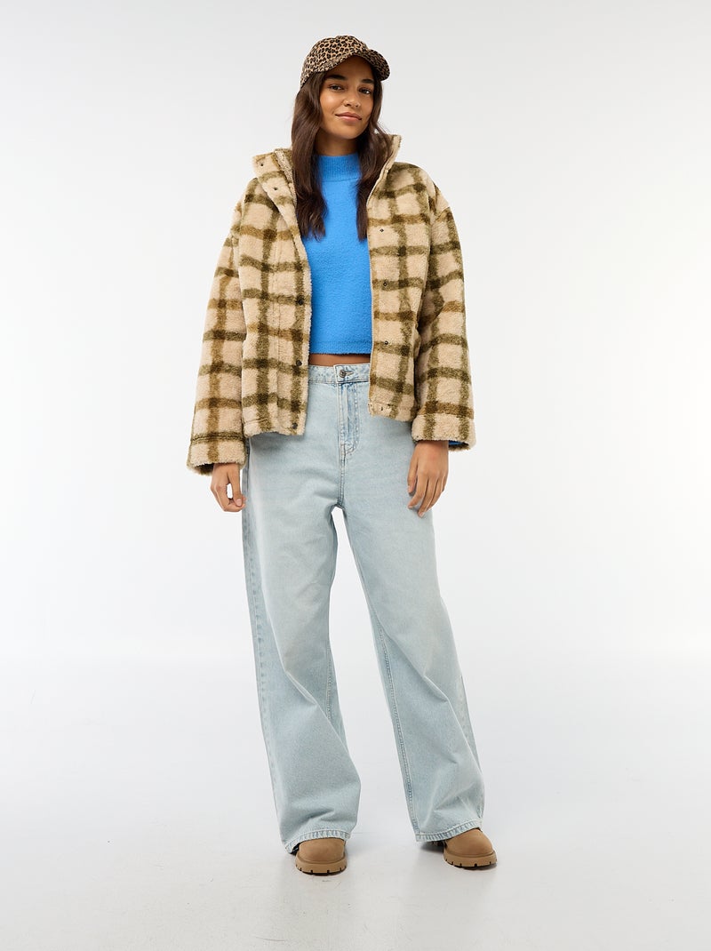 Pullover a collo alto in maglia a punto grosso Blu - Kiabi