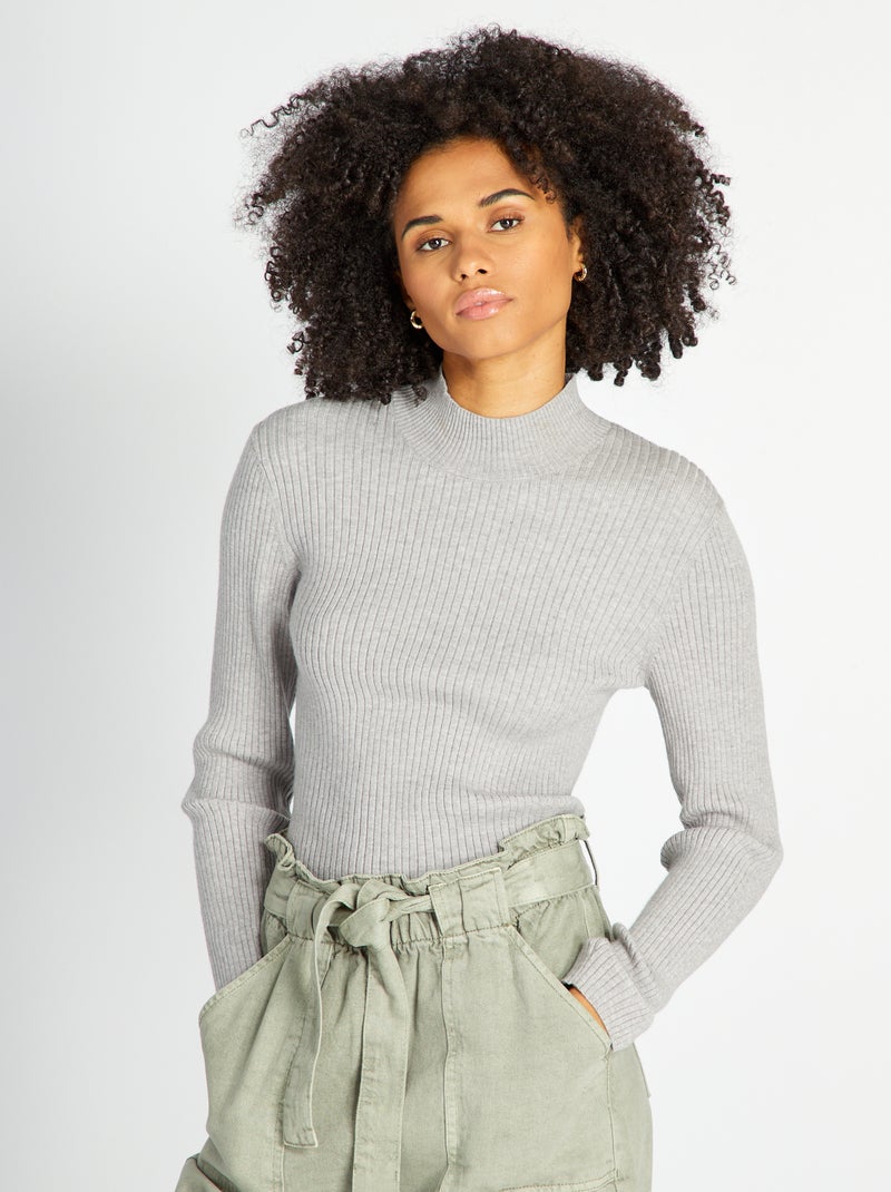 Pullover a coste L_GRIGIO - Kiabi