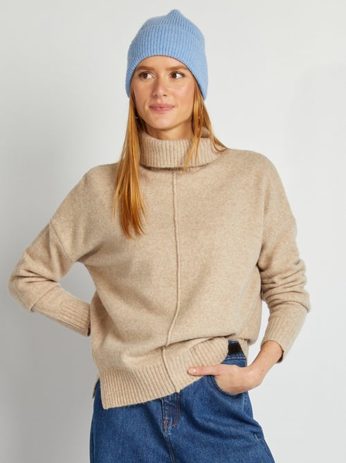 Pullover a dolcevita in maglia morbida - Kiabi