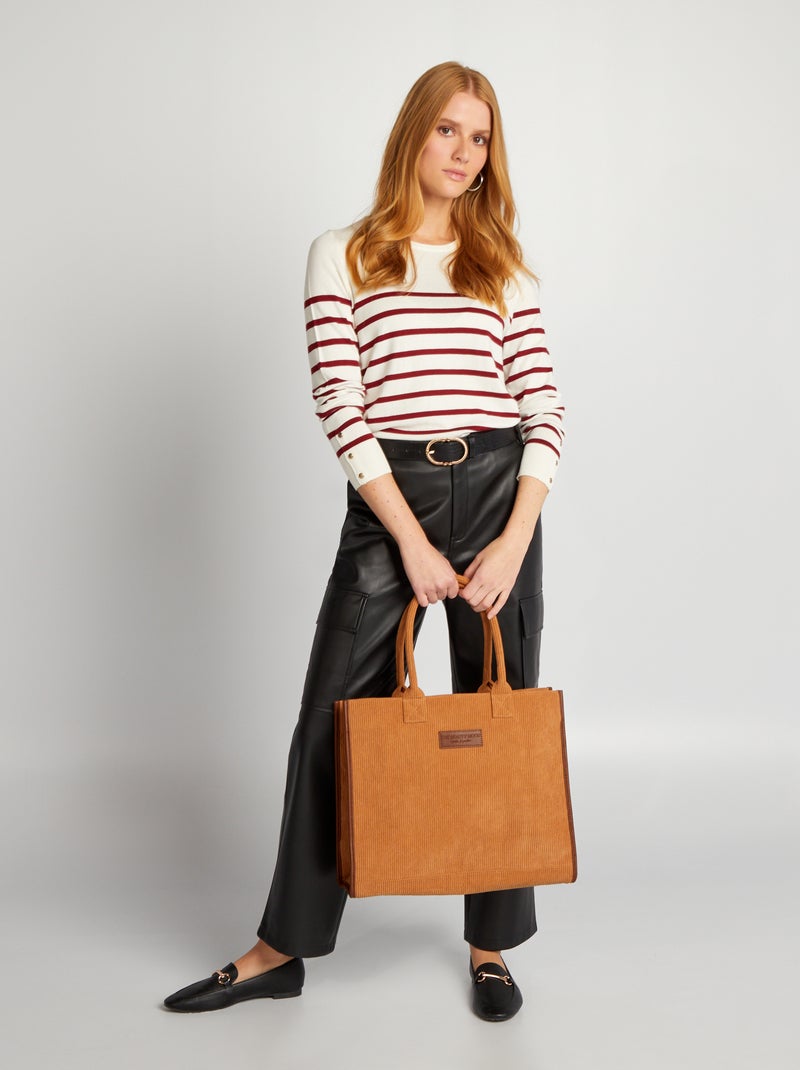 Pullover a maglia fine BIANCO - Kiabi