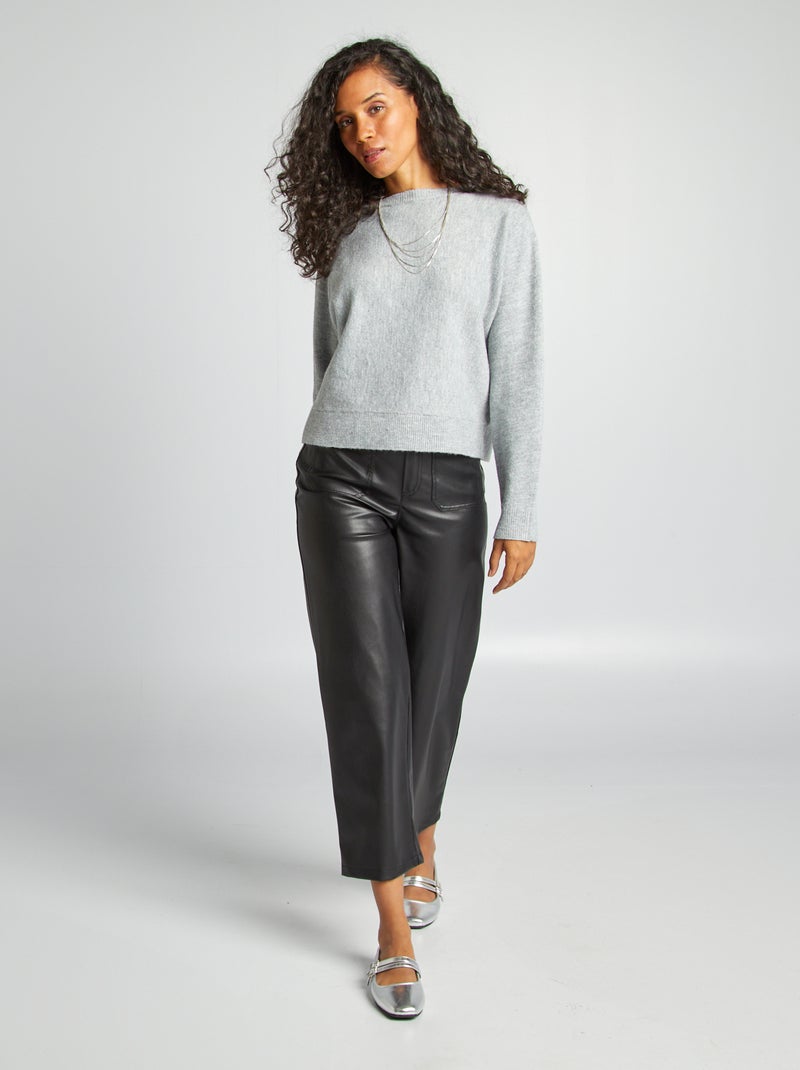 Pullover a maglia fine GRIGIO - Kiabi